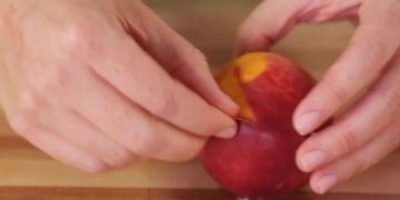 peeling peaches|peach peeling trick